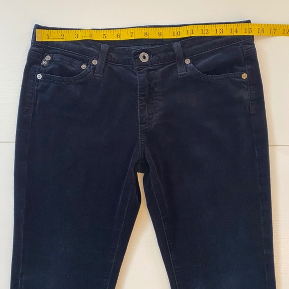 AG Adriano Goldschmied The Ballad Slim Boot Low Rise Jeans Black Wash Sz 28R - Picture 12 of 16